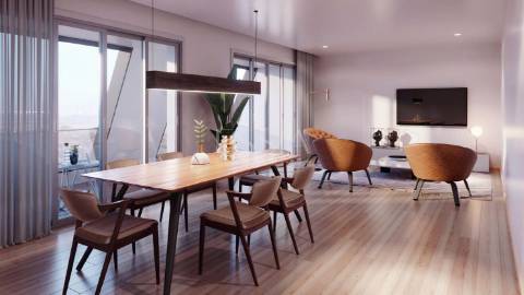 Apartamento T0  junto ao Jardim Paulo Vallada com Varanda