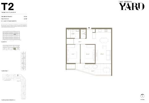 Apartamento T2 com Varanda de 15m2 no The Yard Urban