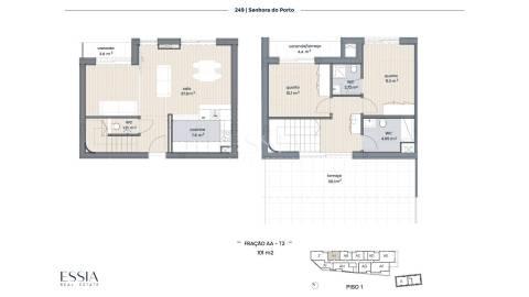 Apartamento T2 Duplex com 2 Varandas e Terraço em Ramalde