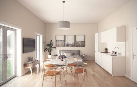 Apartamento T0 com jardim privativo em Paranhos ( licenciado para serviços )
