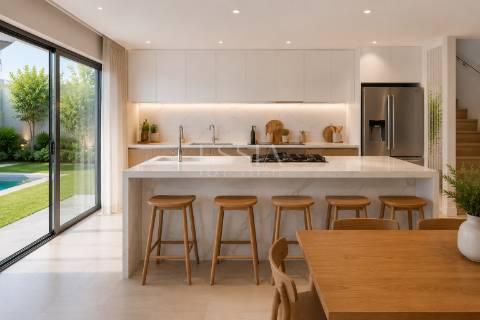 Moradia T4 Triplex com terraço, jardim e piscina no centro de Matosinhos Sul