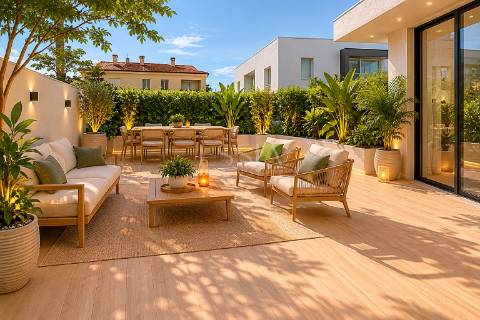 Moradia T4 Triplex com terraço, jardim e piscina no centro de Matosinhos Sul