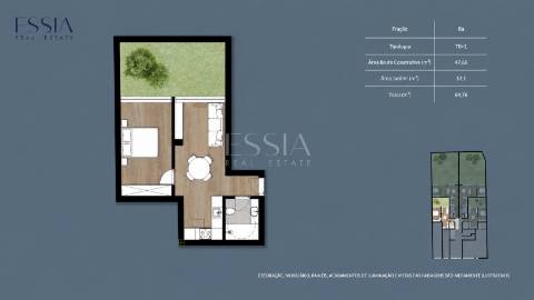 Apartamento T0+1 com Jardim Privativo em Matosinhos