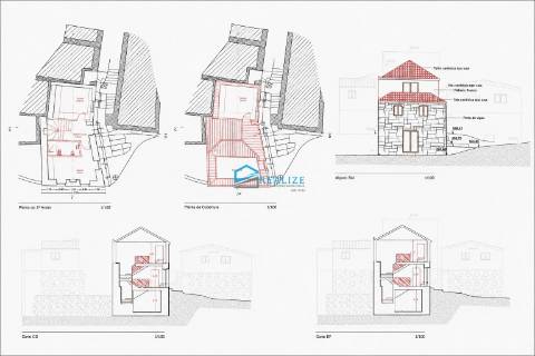 Moradia em Pedra para Reconstrução com Projeto Aprovado