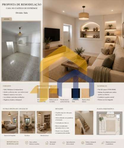 Moradia T1 com Jardim | Dentro da Muralha de Estremoz
