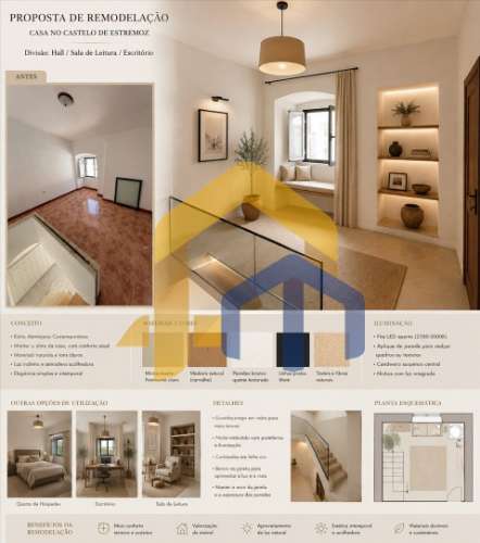 Moradia T1 com Jardim | Dentro da Muralha de Estremoz