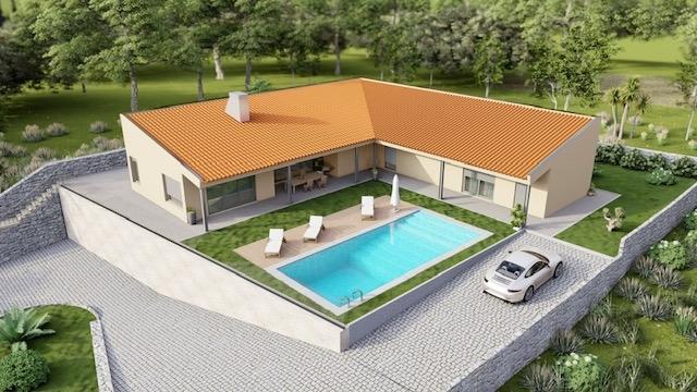 Moradia em Caminha com piscina em lote de 1550mts2