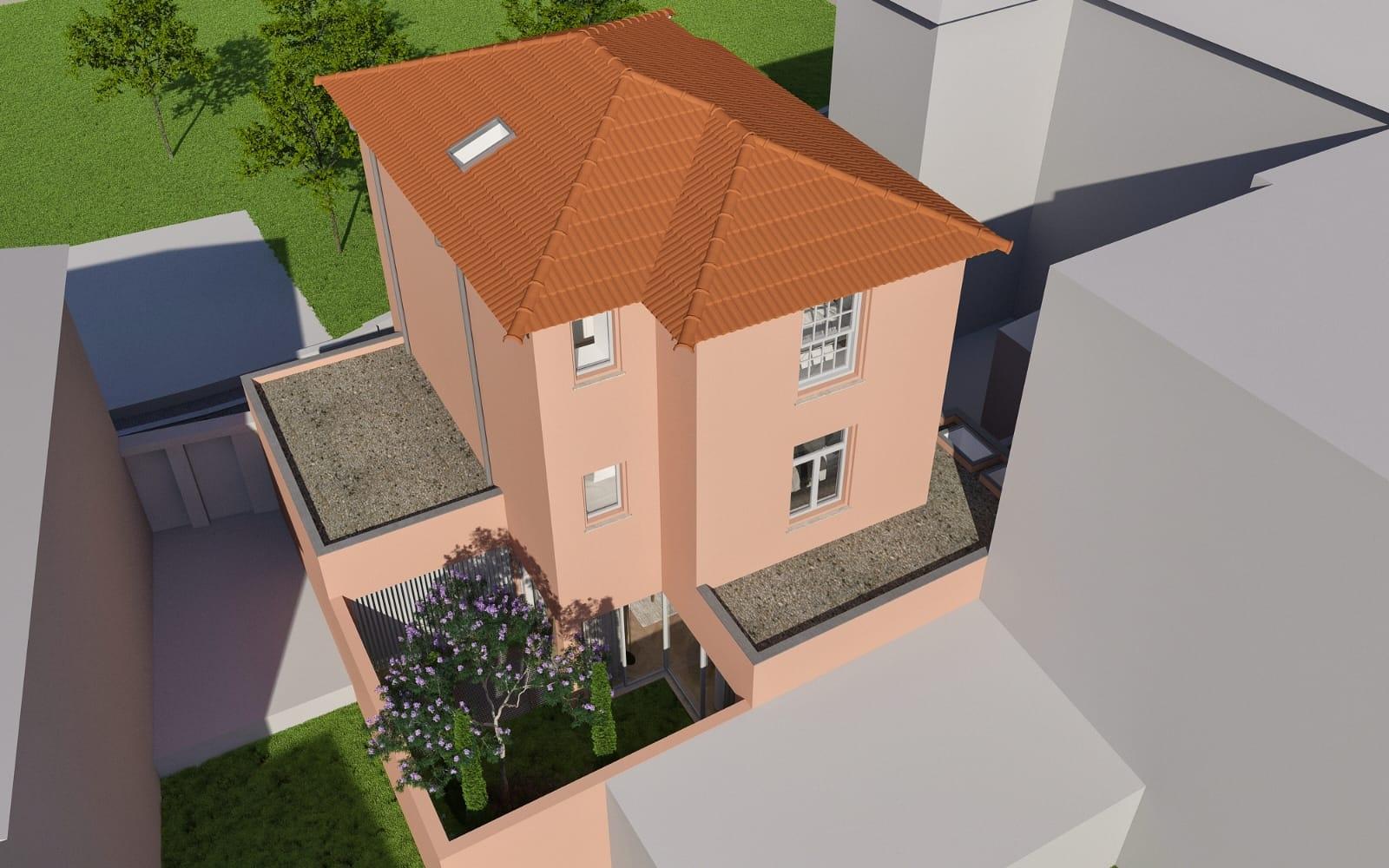 Moradia na Foz v4 com jardim e garagem