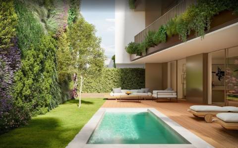 T4 de luxo c/ terraço e piscina com 485 m2 em construção na Av da Boavista