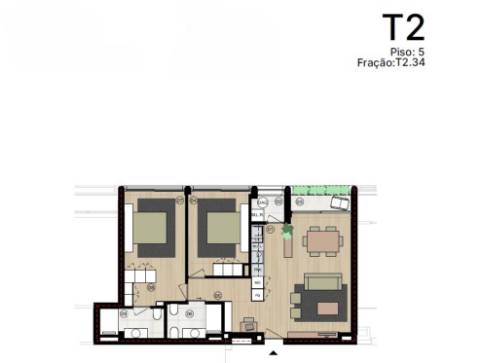 Apartamento T2 com varanda | Matosinhos Sul