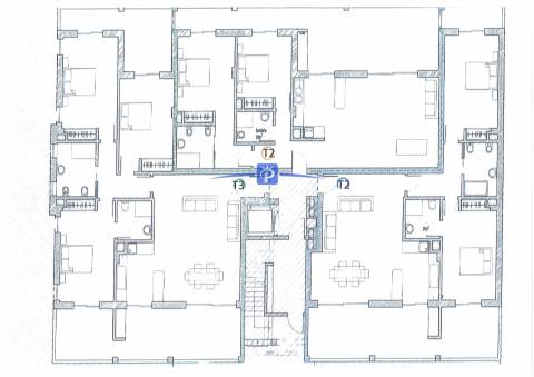 Apartamentos de luxo e de estilo moderno com três quartos em construção.