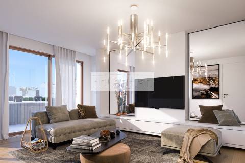 Apartamento T1 novo, Penthouse, no coração das Avenidas Novas/488.000€.