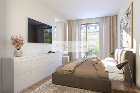 Apartamento T2 novo com garagem, no coração das Avenidas Novas/730.000€.
