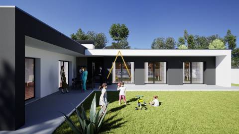 Moradia Isolada T3, inserida em 663 m2 de terreno.