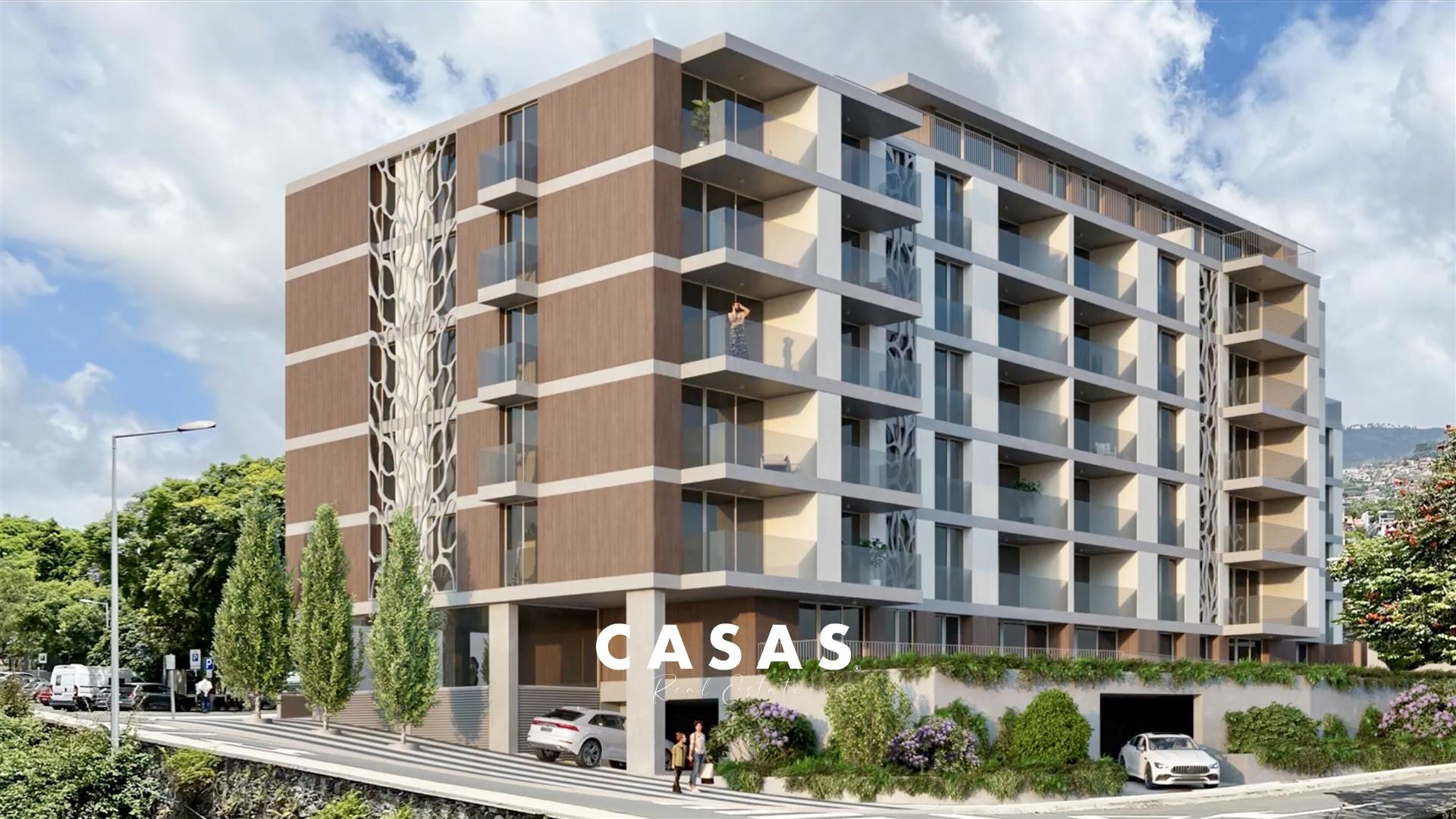 APARTAMENTO T2 C/ Terraço de 68.20 m²​​​​​​​ | Edifício de Luxo no Centro do Funchal.