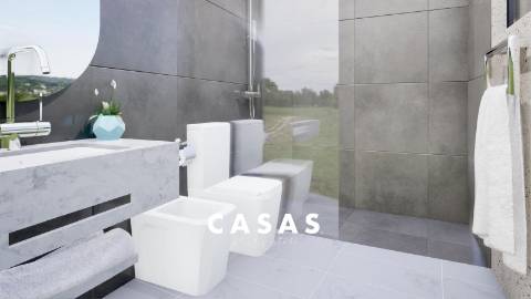 Lote de terreno com 870m2 e com projeto aprovado para construção de duas moradias na Ponta Do Pargo