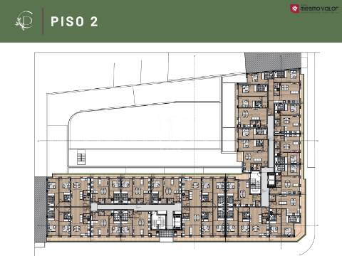 T2 Novo, com terraço de 31 m2, garagem, Condomínio Fechado, no Coração de Matosinhos
