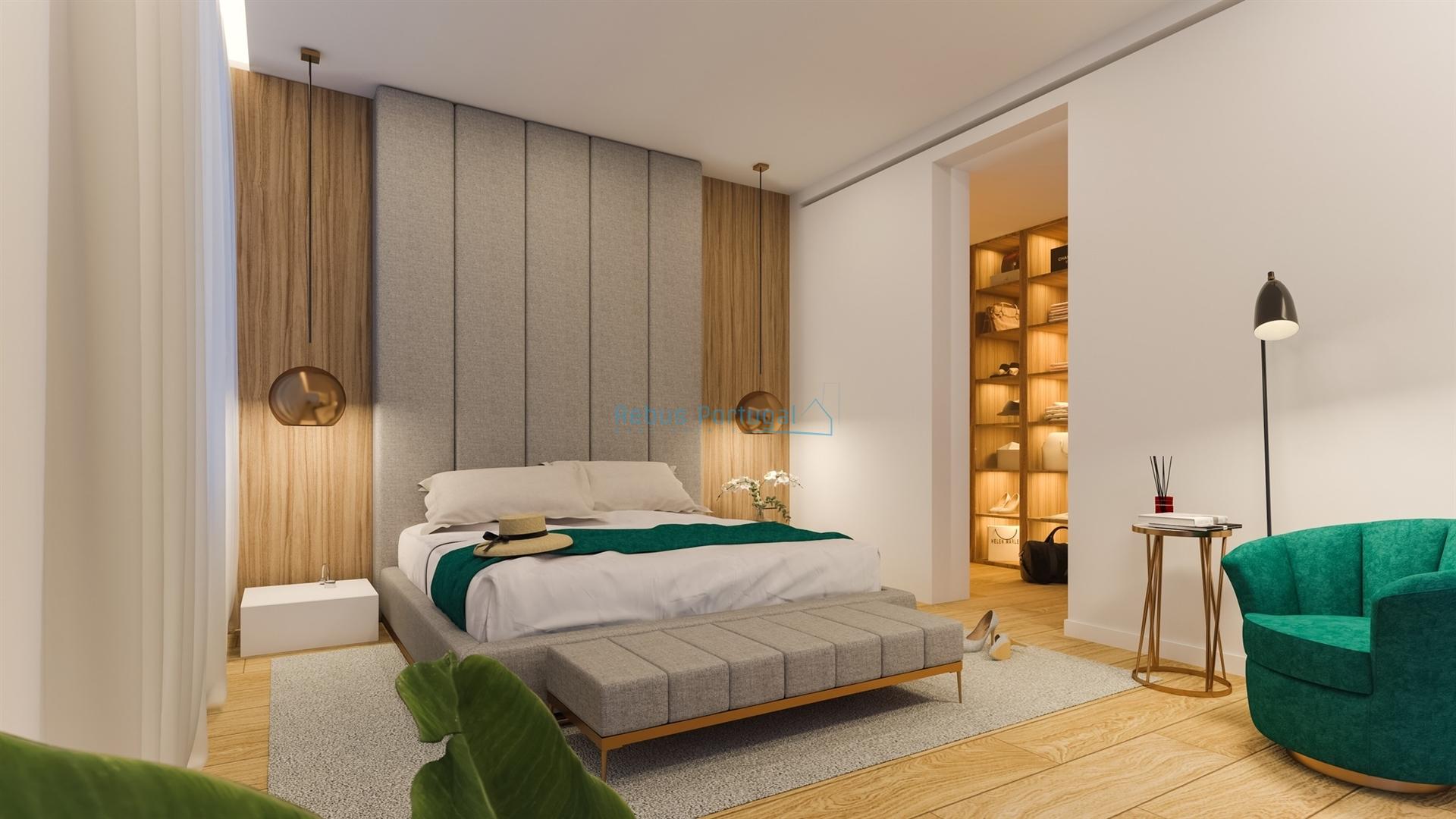 Lote com projeto aprovado para moradia T3 com piscina infinita