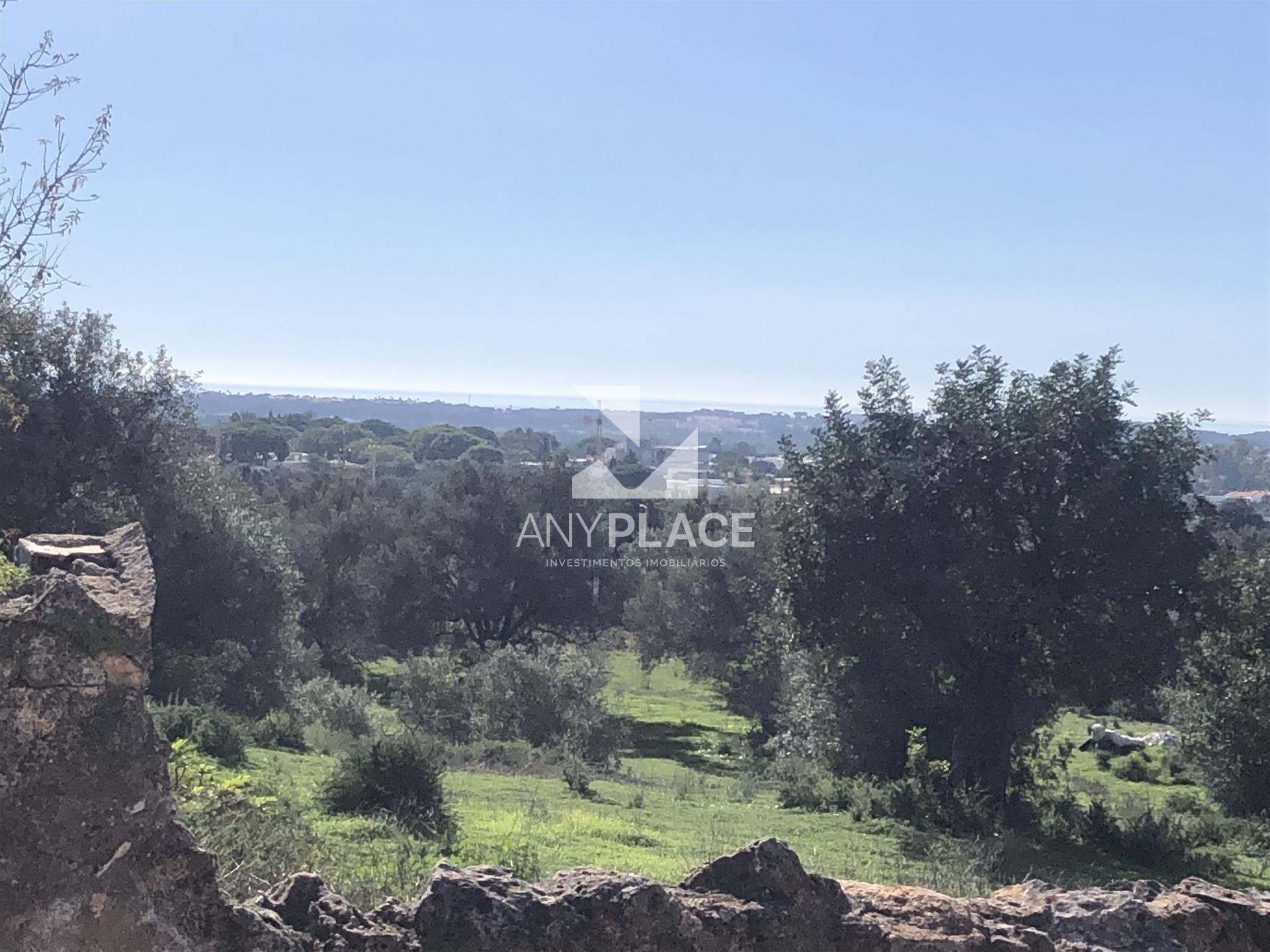 Terreno com viabilidade de construção de moradia de três pisos com piscina e bonita vista Mar.