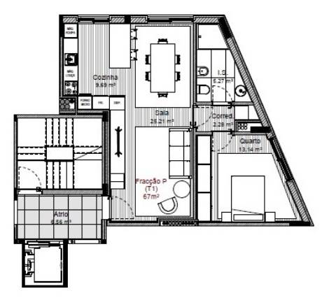 Apartamento T1 Arrendamento em Anta e Guetim,Espinho