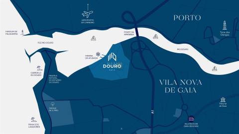 Apartamento T3 de luxo em Vila Nova de Gaia com terraço