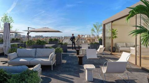 T2 com 109.6 m2 e varanda, em condomínio de luxo, Matosinhos Sul