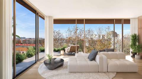 T3 com 124.57 m2 e varanda, em condomínio de luxo, Matosinhos Sul