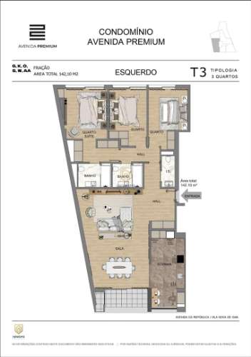 T3 Novo com Varanda, para venda, em Vila Nova de Gaia, Avenida da República