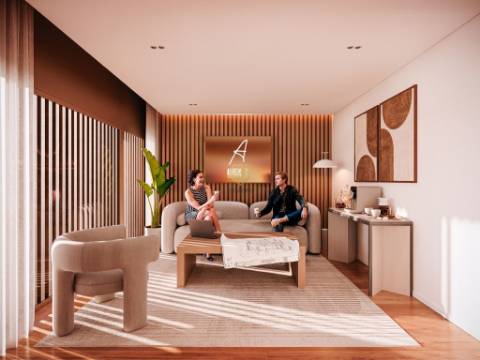 Apartamento T0 de luxo em Matosinhos com 33m2 e varanda de 21m2