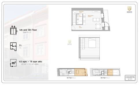 Apartamento T0 Duplex em Cedofeita no centro do Porto