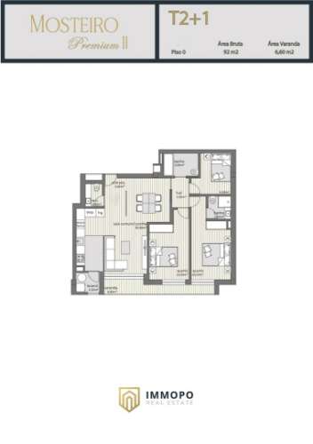 Apartamento T2+1 Venda em Moreira,Maia