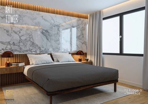 Apartamento T3 Novo com Terraço em condomínio de altíssima qualidade, 15mn do polo universitário