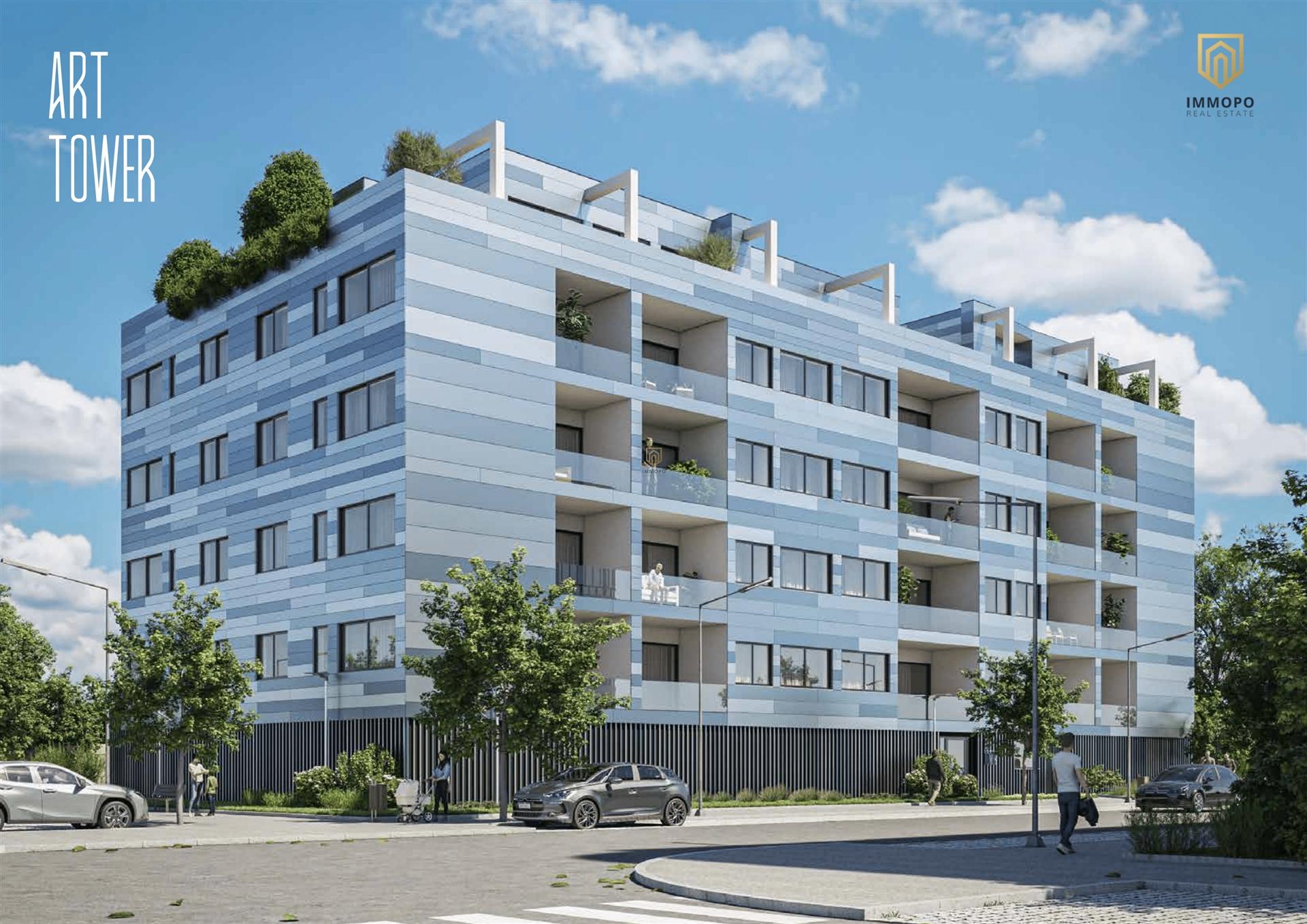 Apartamento T3 Novo com Terraço em condomínio de altíssima qualidade, 15mn do polo universitário