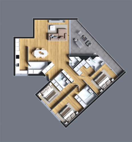 Apartamento T3 em construção no Porto