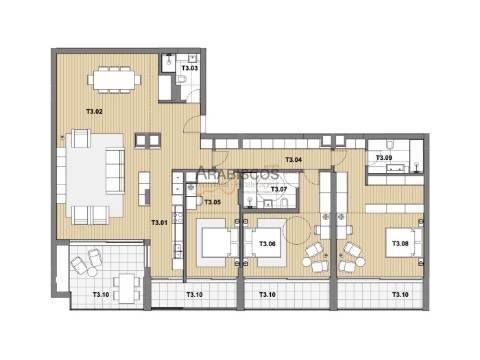 Apartamentos T3 - Vista Rio Arade - Ar Condicionado - 5 Lug. Parqueamento - Portimão - Algarve
