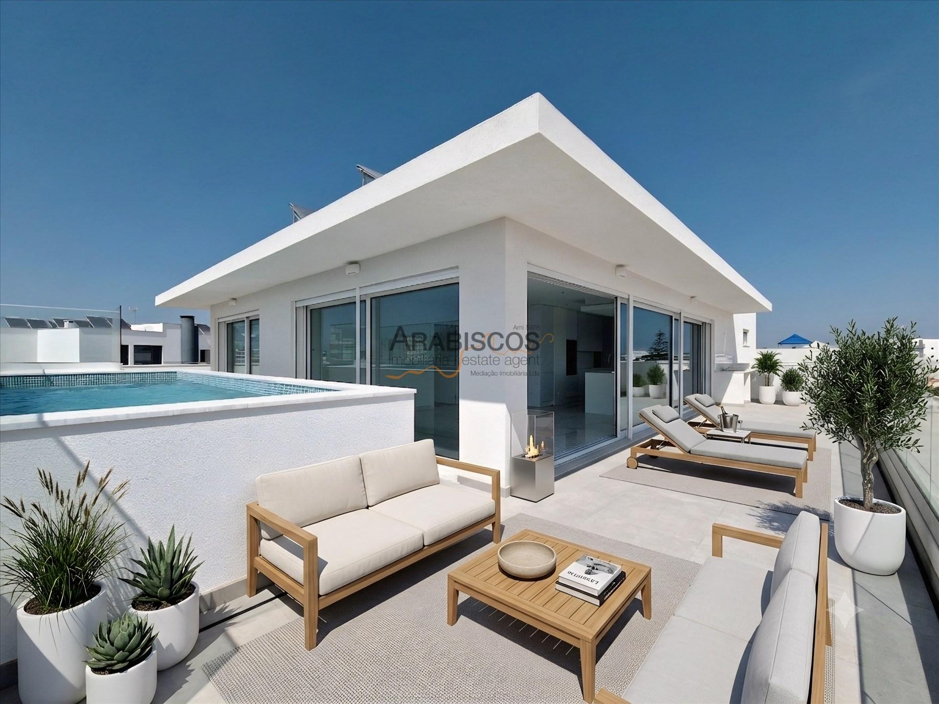 Penthouse T3 - Terraço com 115 m2 - Piscina Privativa - Ar Condicionado - Piso Radiante - Portimão