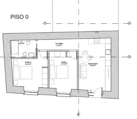 Edíficio c/ Projeto Aprovado p/ 2 - T2 e 1 T0