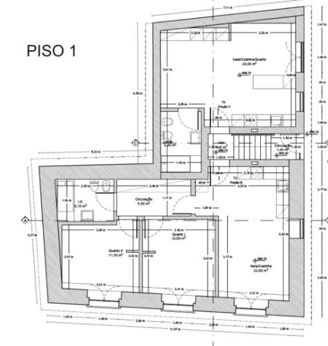 Edíficio c/ Projeto Aprovado p/ 2 - T2 e 1 T0