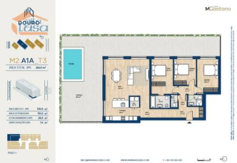 T3 Novo c/ Terraço 115m2 , e piscina privativa, próximo Marina da Afurada em Canidelo V.N Gaia.