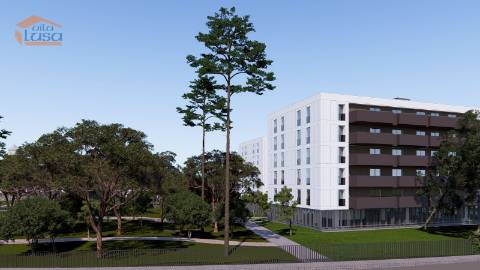 Apartamento T0 Novo em Vilar de Paraiso, com varanda e lugar de garagem
