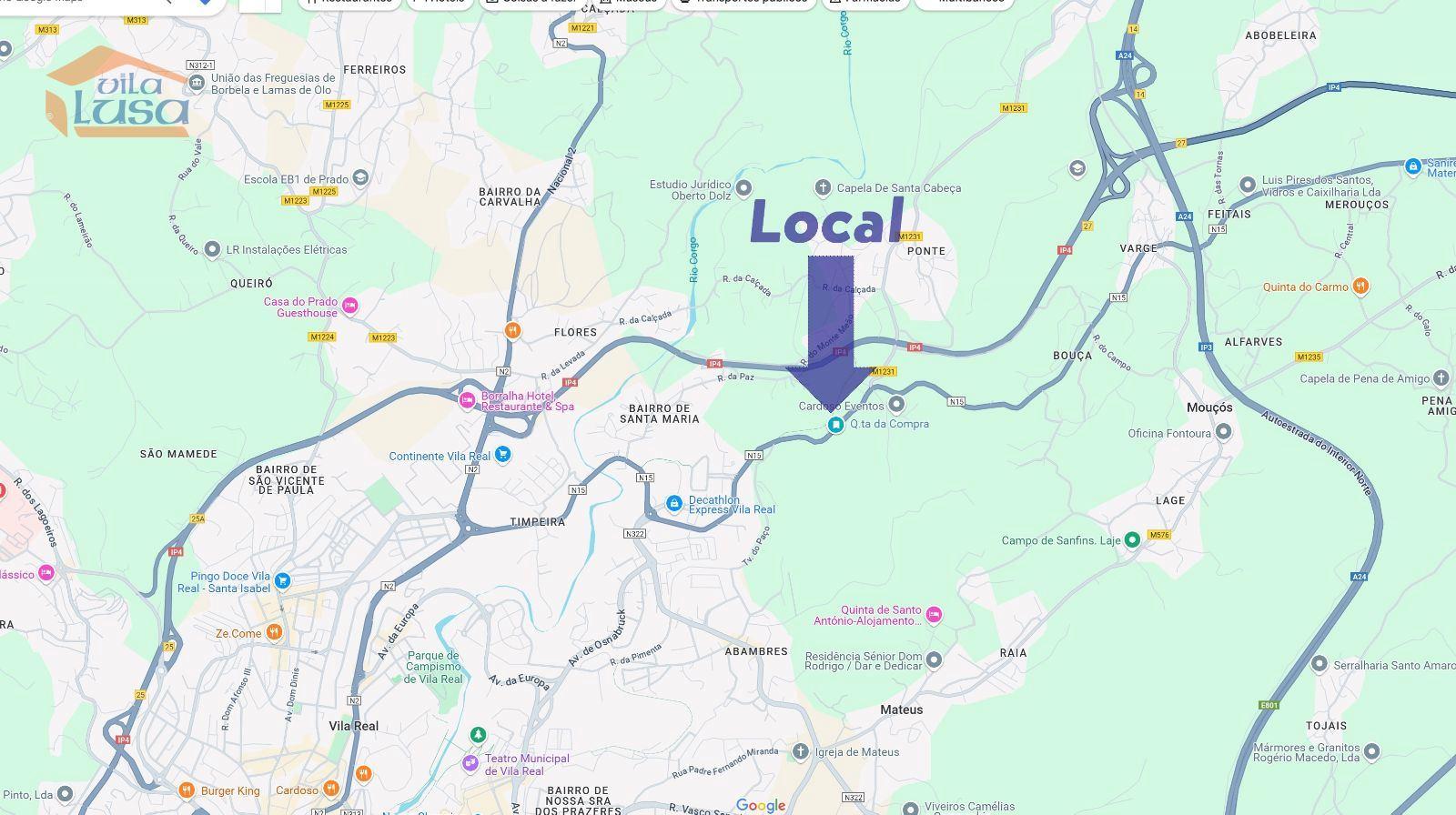 Terreno Excecional para Moradia Unifamiliar de 4 frentes em Vila Real