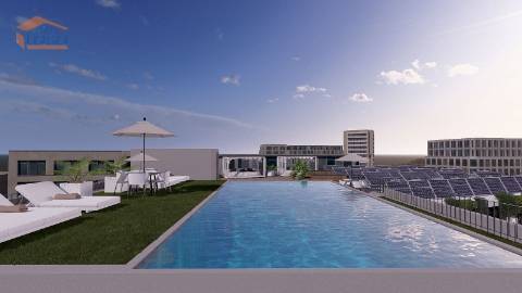 T1 Novo com lugar de garagem, varanda com 38.50m2 em Armação de Pera a 300mts da praia.