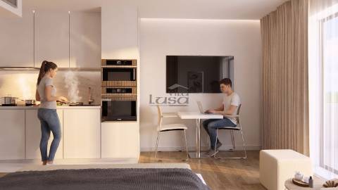 T0 Novo em Vilar de Paraiso, com varanda e lugar de garagem