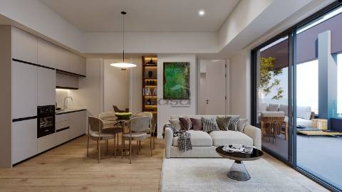 T0 Recuado terraço com 25.35m2, lugar de garagem e arrumos no Centro de Gaia.