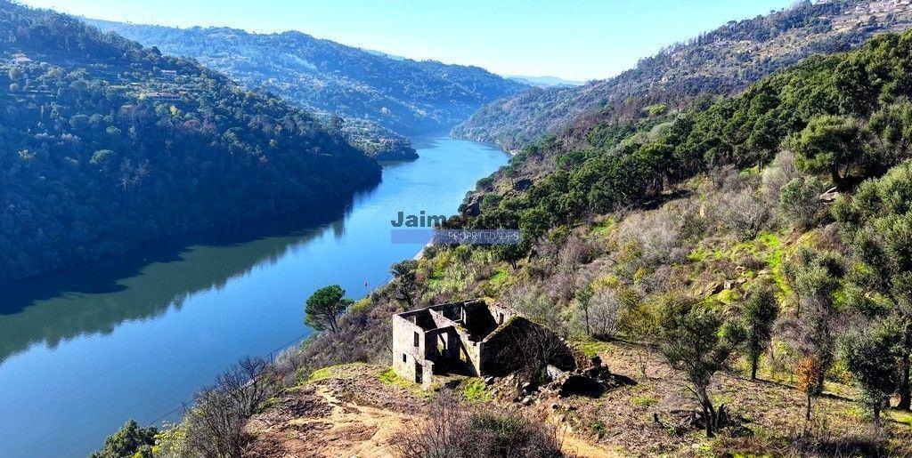 Quinta mini e Ruína, ampla vista rio Douro. Portugal, Norte, Porto, Baião.