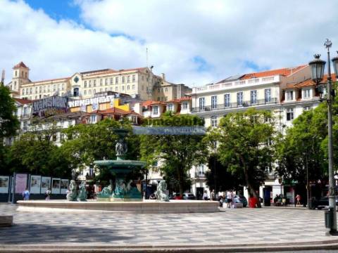 Edifícios ANTIGOS, zona típica ma freguesia de Santo António. Portugal, zona antiga de Santa Marta, Lisboa.