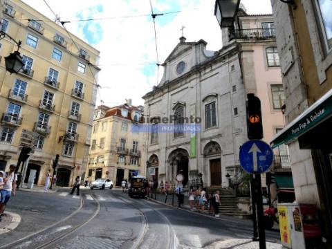 Edifícios ANTIGOS, zona típica ma freguesia de Santo António. Portugal, zona antiga de Santa Marta, Lisboa.