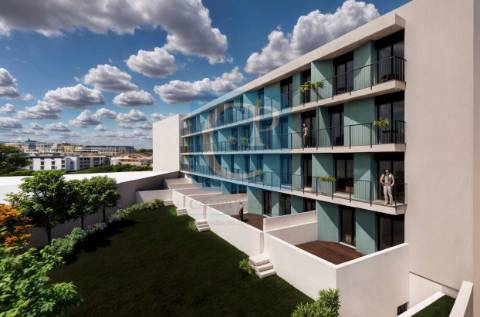 Apartamento T0 em construção, no empreendimento Costa Cabral Flats