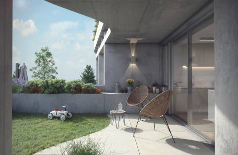 Apartamento T3 com jardim privativo em construção -  Casas Garcia de Orta