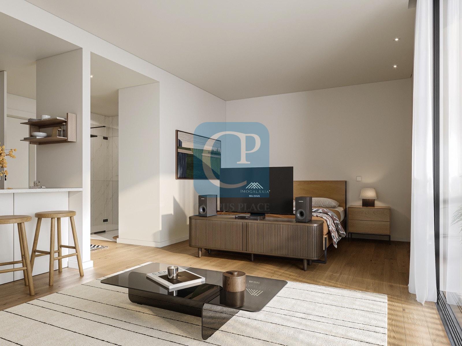 Apartamento T0 em construção no Empreendimento Laetitia Living